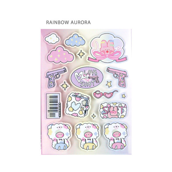 Rainbow Aurora - DESIGN GOMGOM Reeli Color Line Paper Removable Sticker